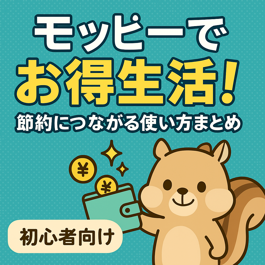 モッピーでお得生活するための節約術を紹介するアイキャッチ画像